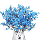 Vervenix 1 Bunch Artificial Baby’S Breath Gypsophila Flower Bunch – Perfect For Weddings, Home & Festival Decoration (Pack Of 1, Blue)